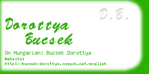 dorottya bucsek business card
